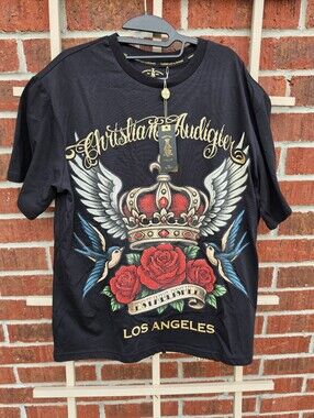 NEW Ed Hardy Christian Audigier Established Los Angeles T-Shirt Large